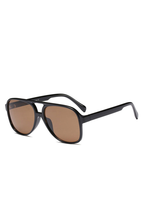 Vintage Style Gradient Len Contrast Color Frame Aviator Sunglasses